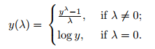 boxcox formula